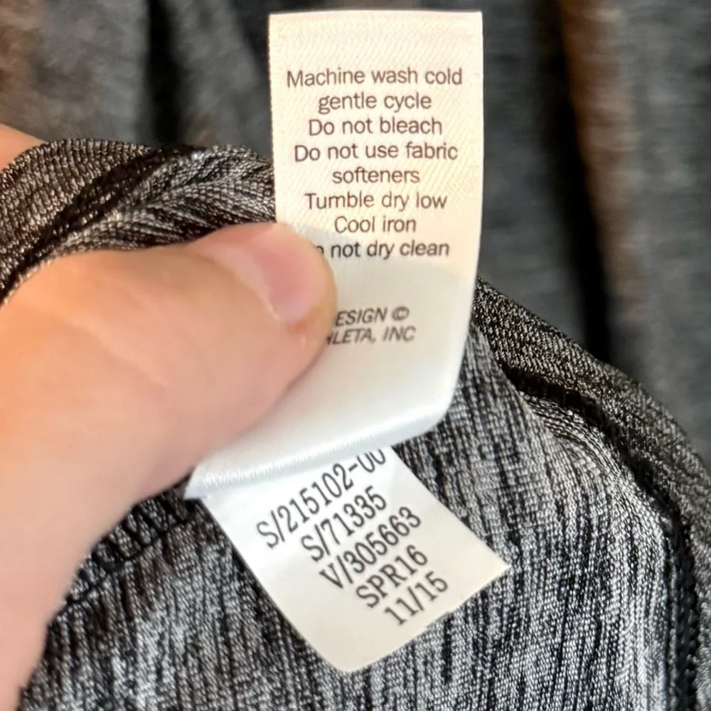 Athleta Sweet Sunday Faux Wrap Mini Dress Women’s Space Dye Gray 215102-00 Sz M